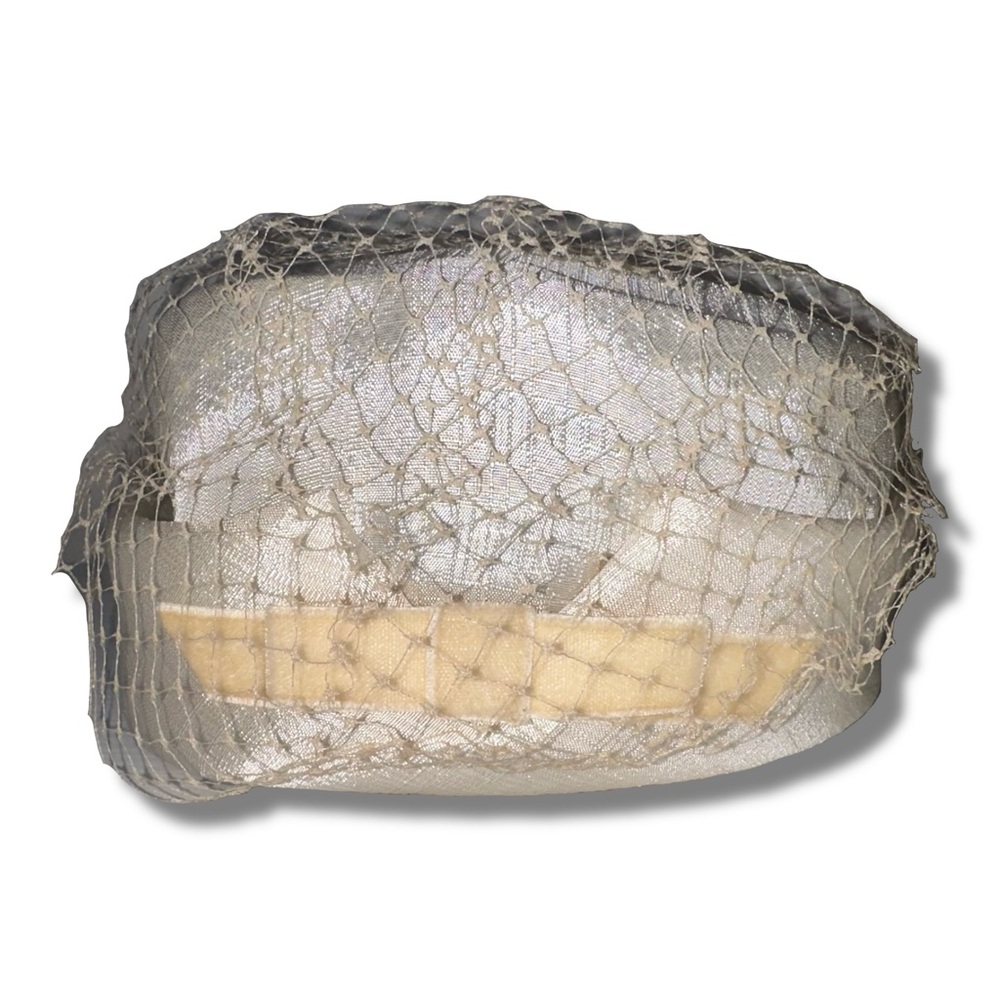Vintage Cream Union Made Hat w/ Net Veil
